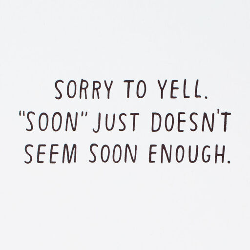 Sorry to Yell Sloth Funny Get Well Card, 