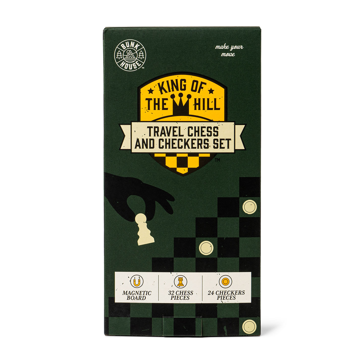 Bunk House King of the Hill Magnetic Travel Chess and Checkers Set, , large image number 3