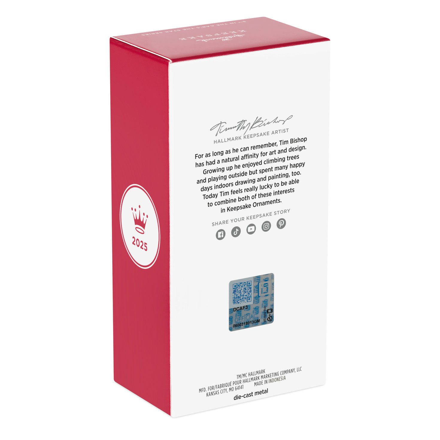 Black Yellow Vintage Sports Car Keepsake Ornament package back image number 8