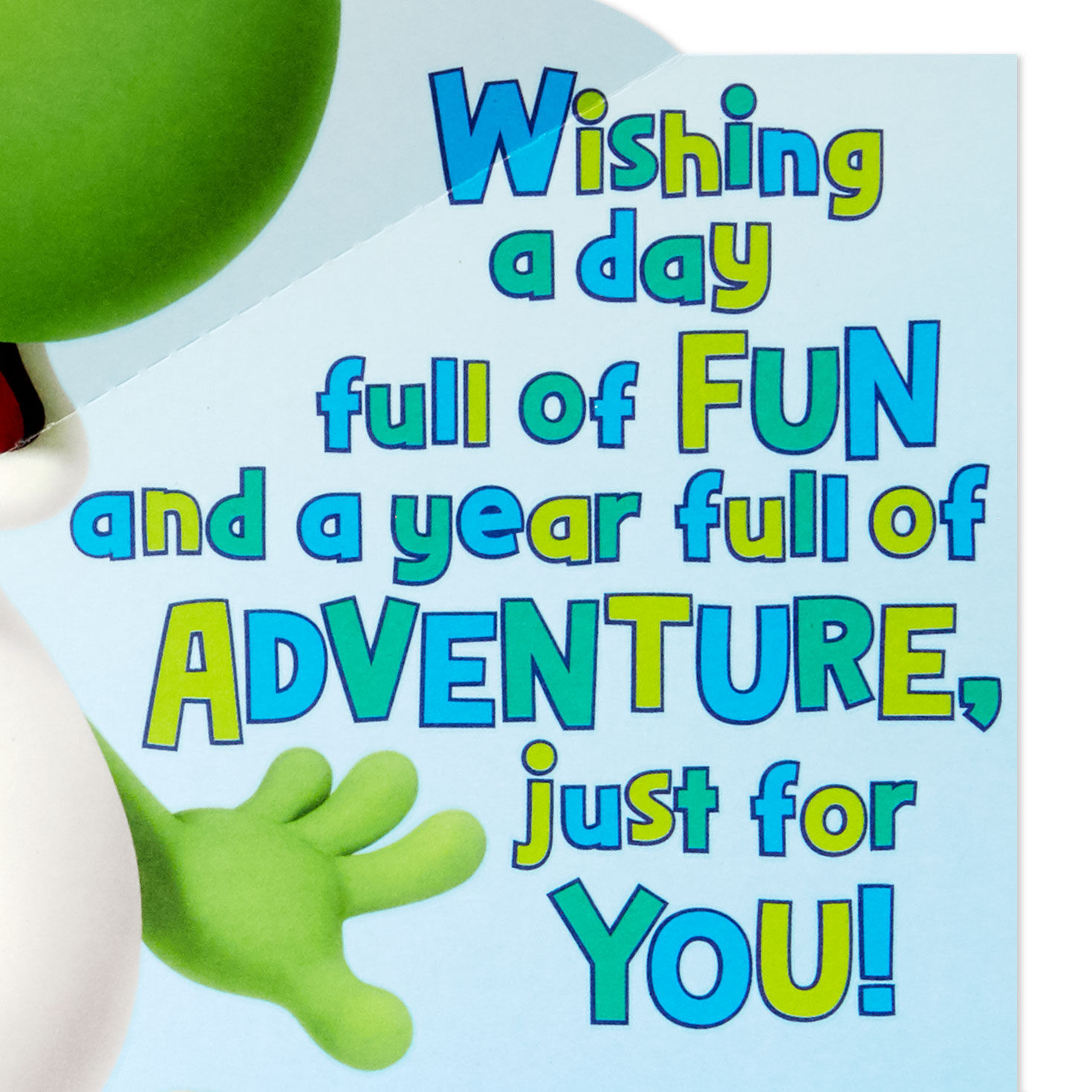 Nintendo Yoshi Yellow and Green Birthday Card Sentiment image number 3