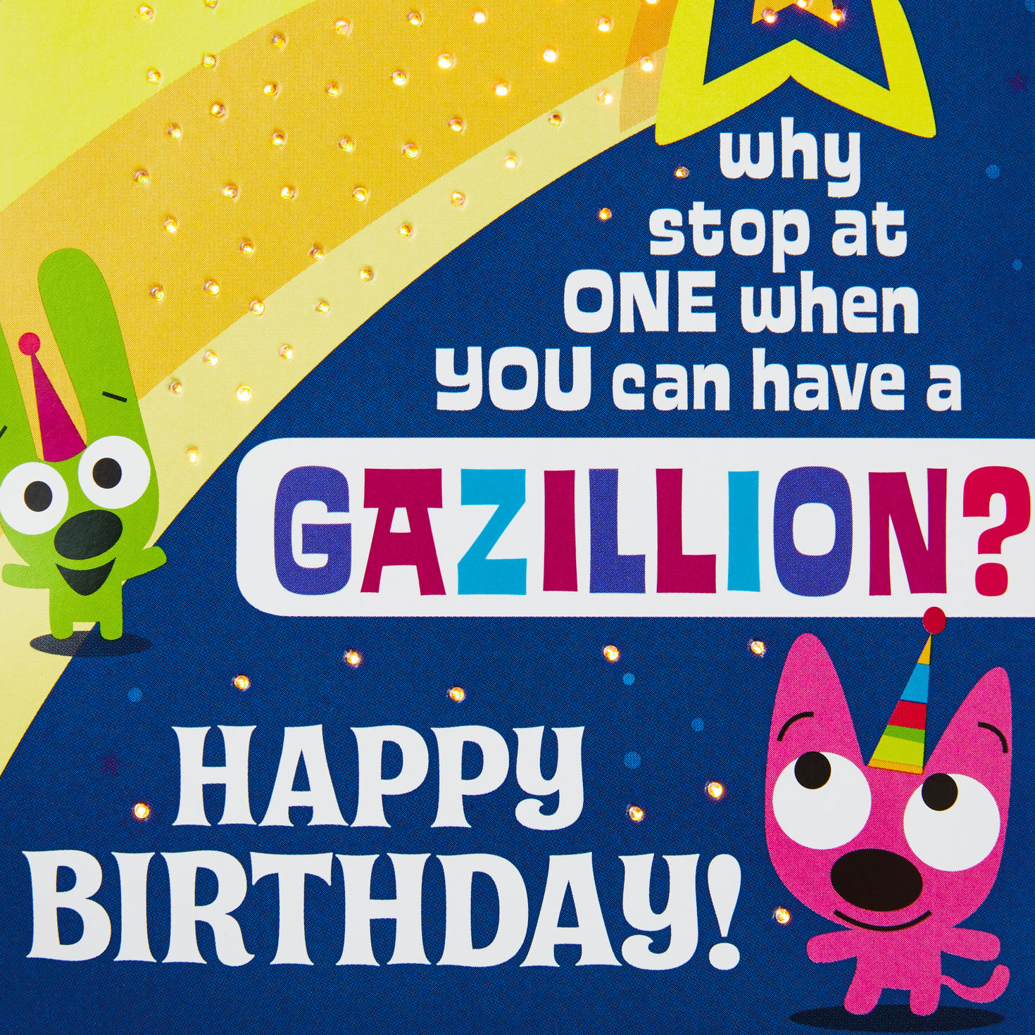 hoops&yoyo™ Shooting Star Birthday Card With Sound and Light Greeting