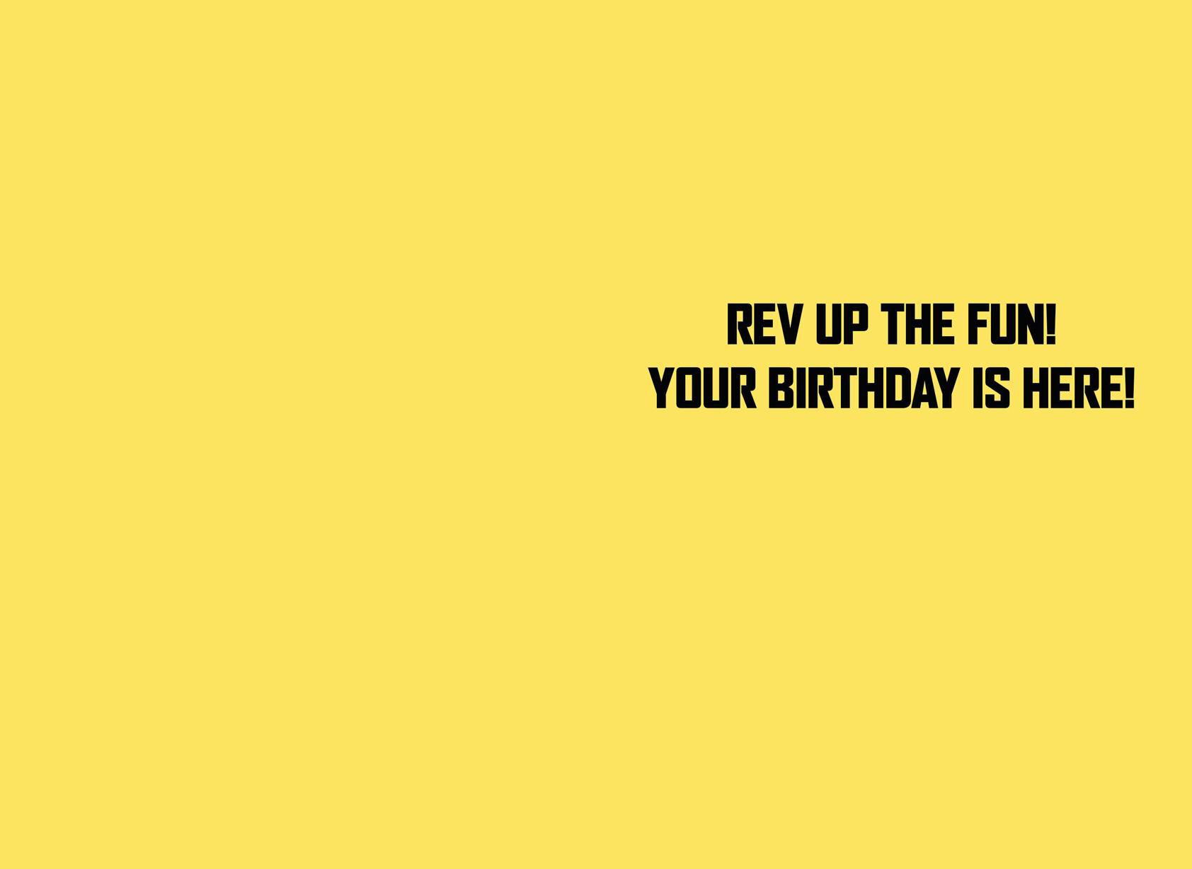 HOT WHEELS™ Start Your Engine Birthday Card