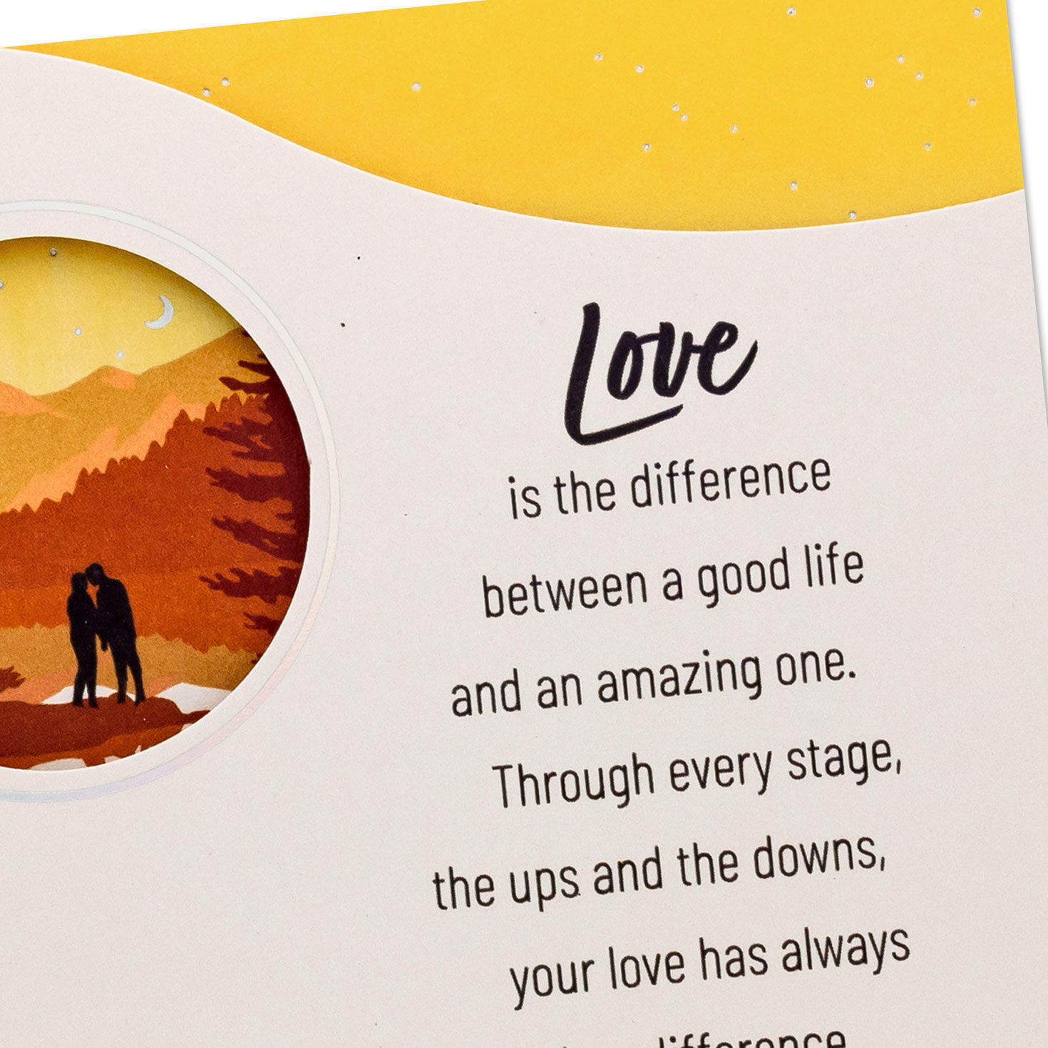 Couple in Sunset Landscape Husband Father's Day Card Card Front Detail image number 5