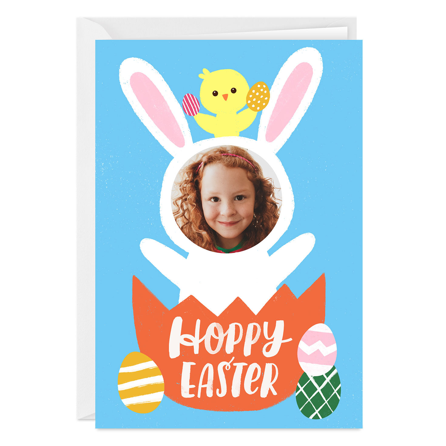 Bunny Face Hoppy Easter Custom Card