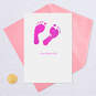 Pink Footprints New Baby Girl Card, , large image number 5