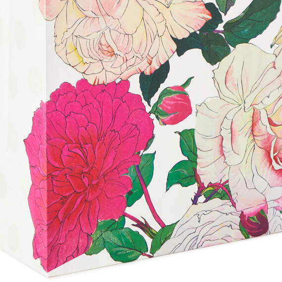 13" Illustrated Roses Large Gift Bag, , large image number 5
