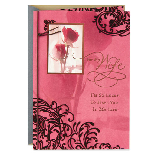 I'm a Lucky Man Anniversary Card for Wife, 