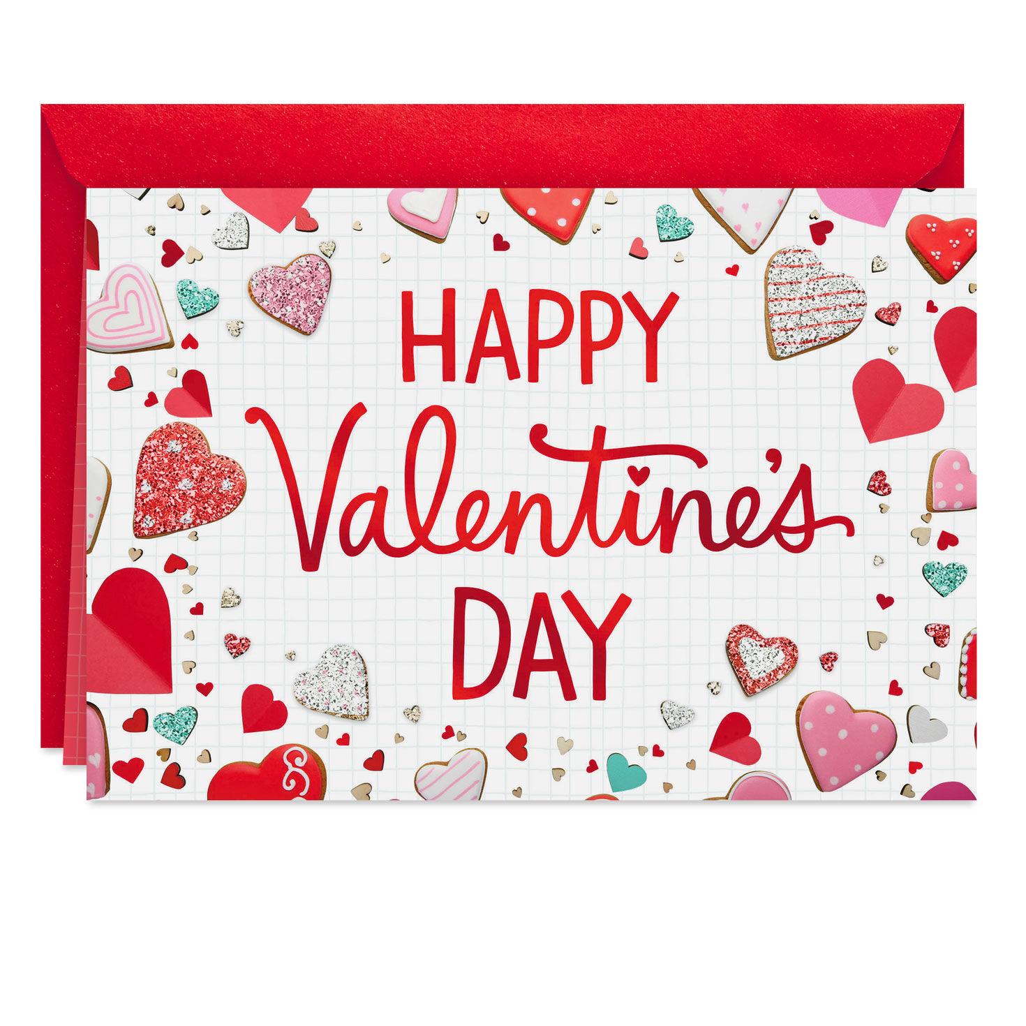 Heart Cookies Sweet Joys Valentine's Day Card