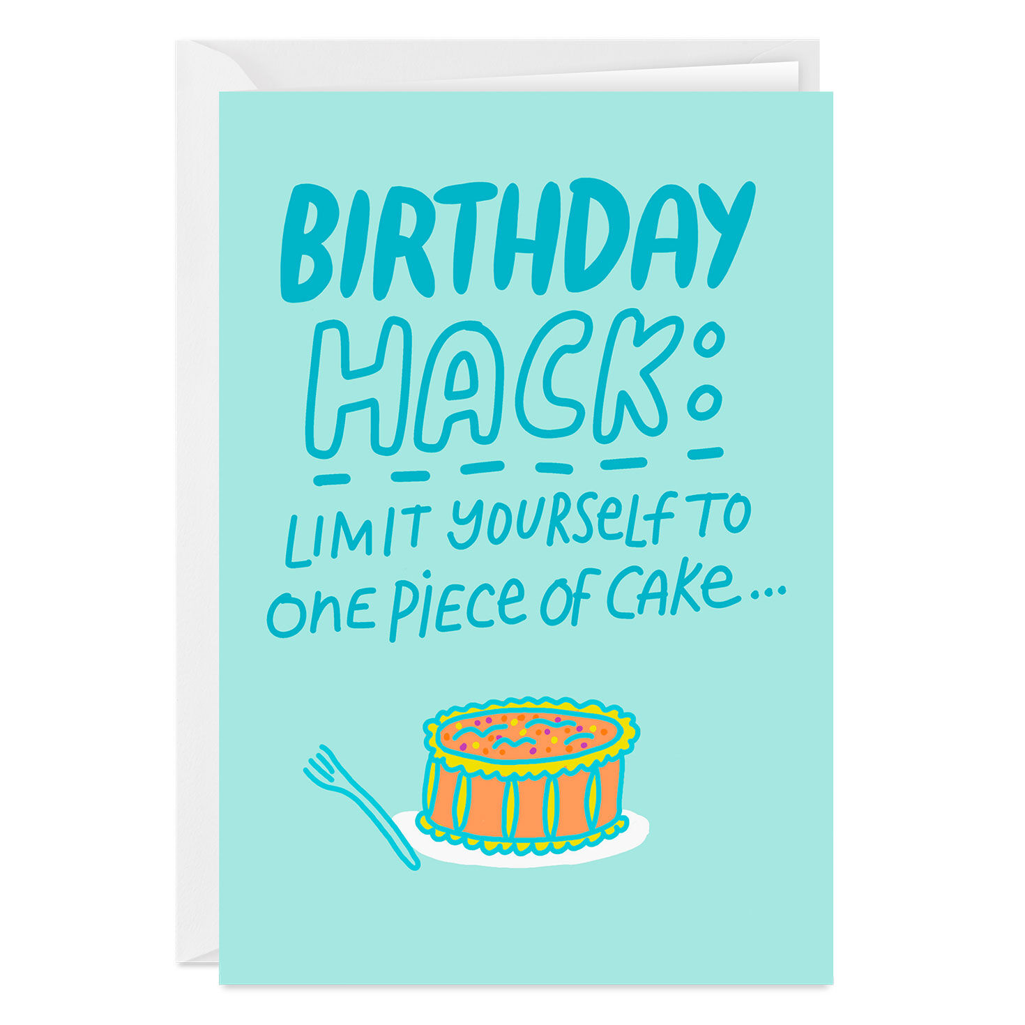 Cake Hack Funny Custom Birthday Card, , large image number 1