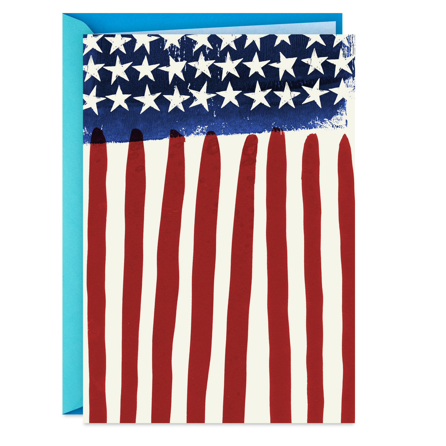 Watercolor Stars and Stripes Patriotic Blank Card for only USD 2.99 | Hallmark
