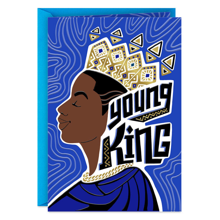 Young King Birthday Card for Him