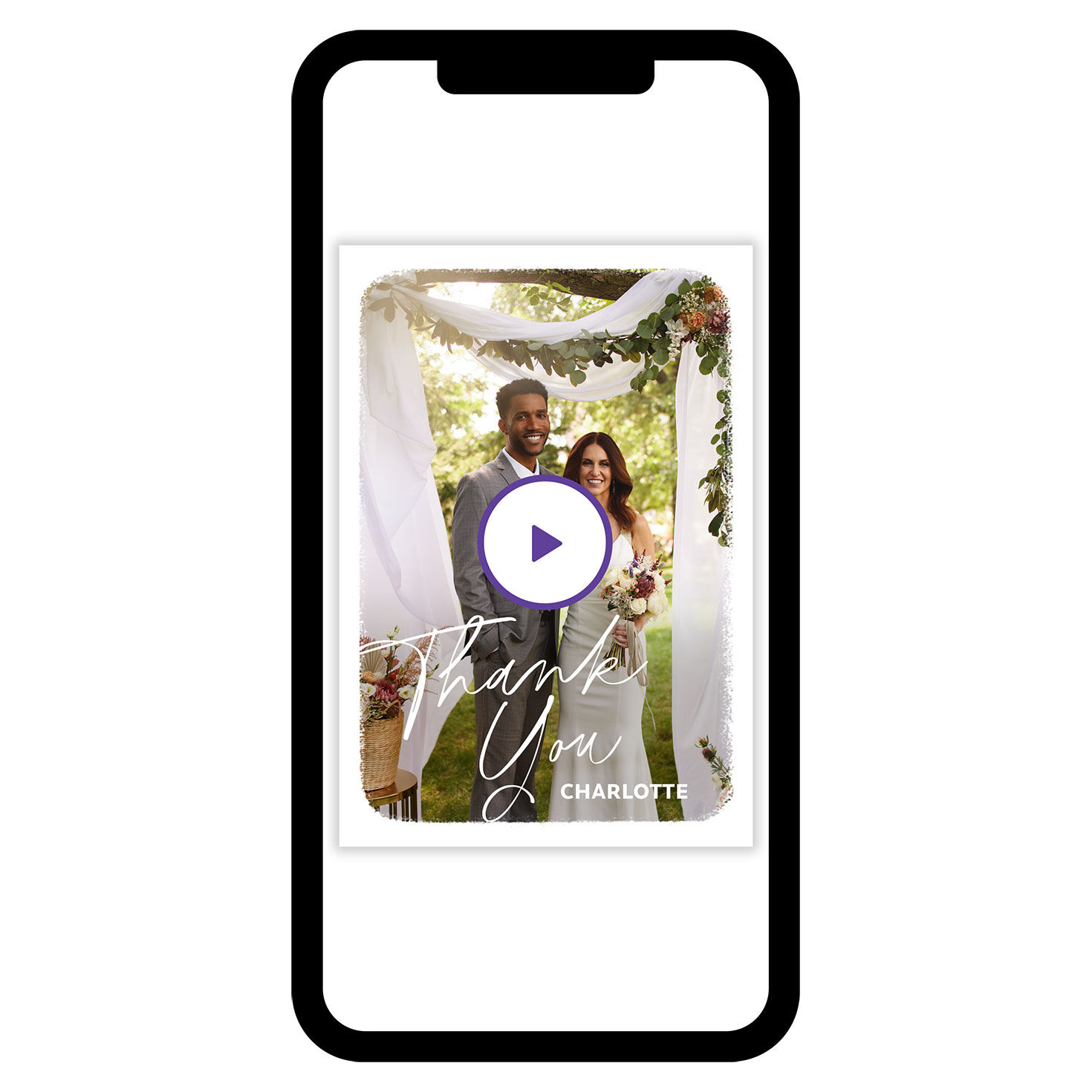 White Frame Thank-You eCard