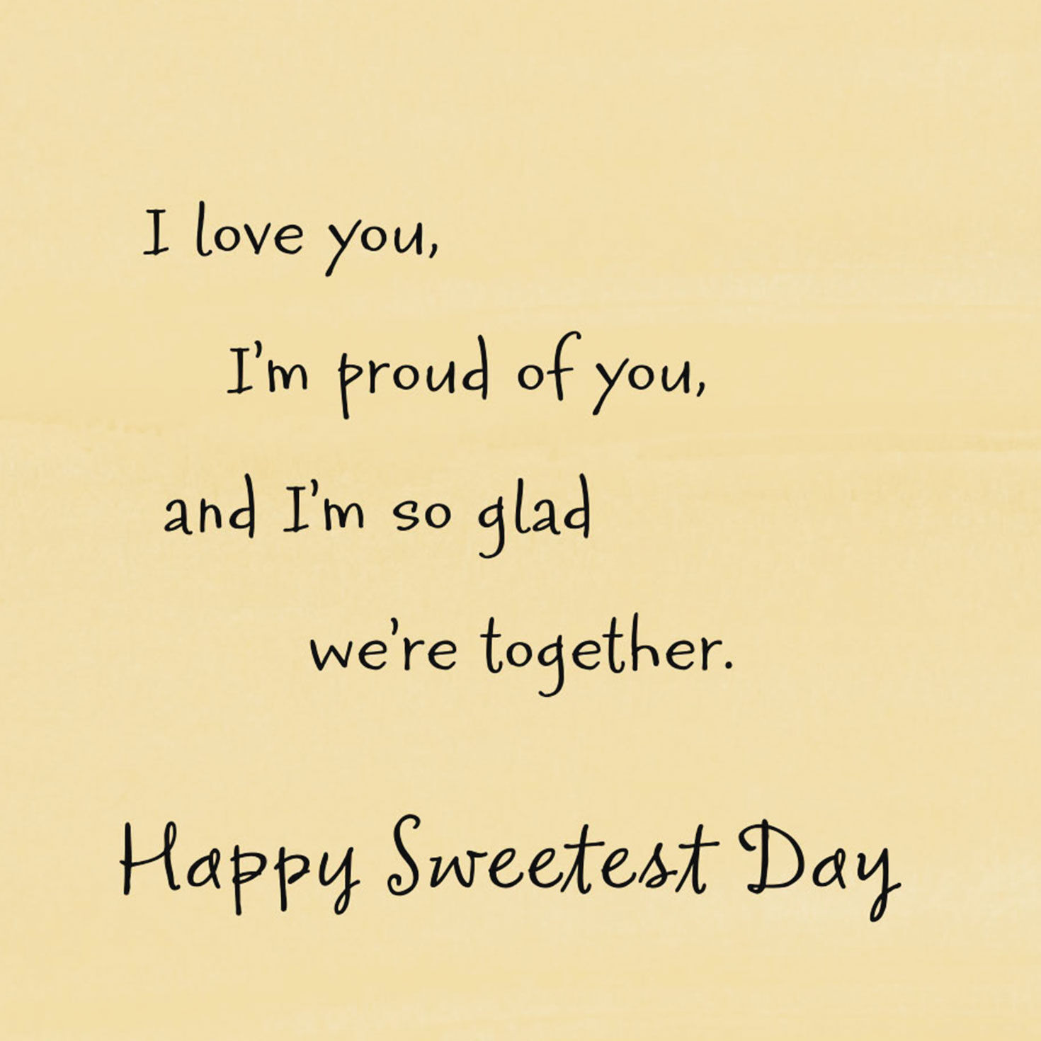 Glad We're Together Sweetest Day Card SENTIMENT image number 2