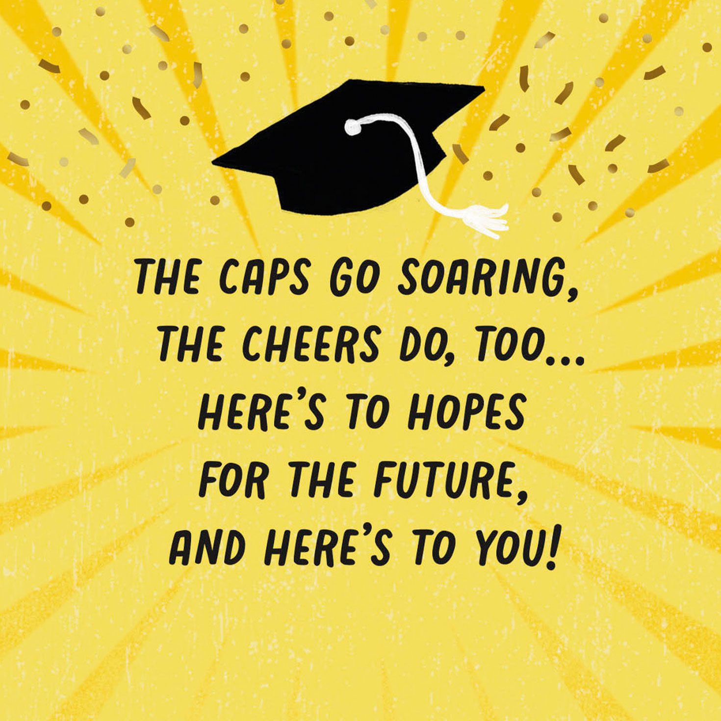 Grads Tossing Caps Graduation Gift Card Greeting  image number 2