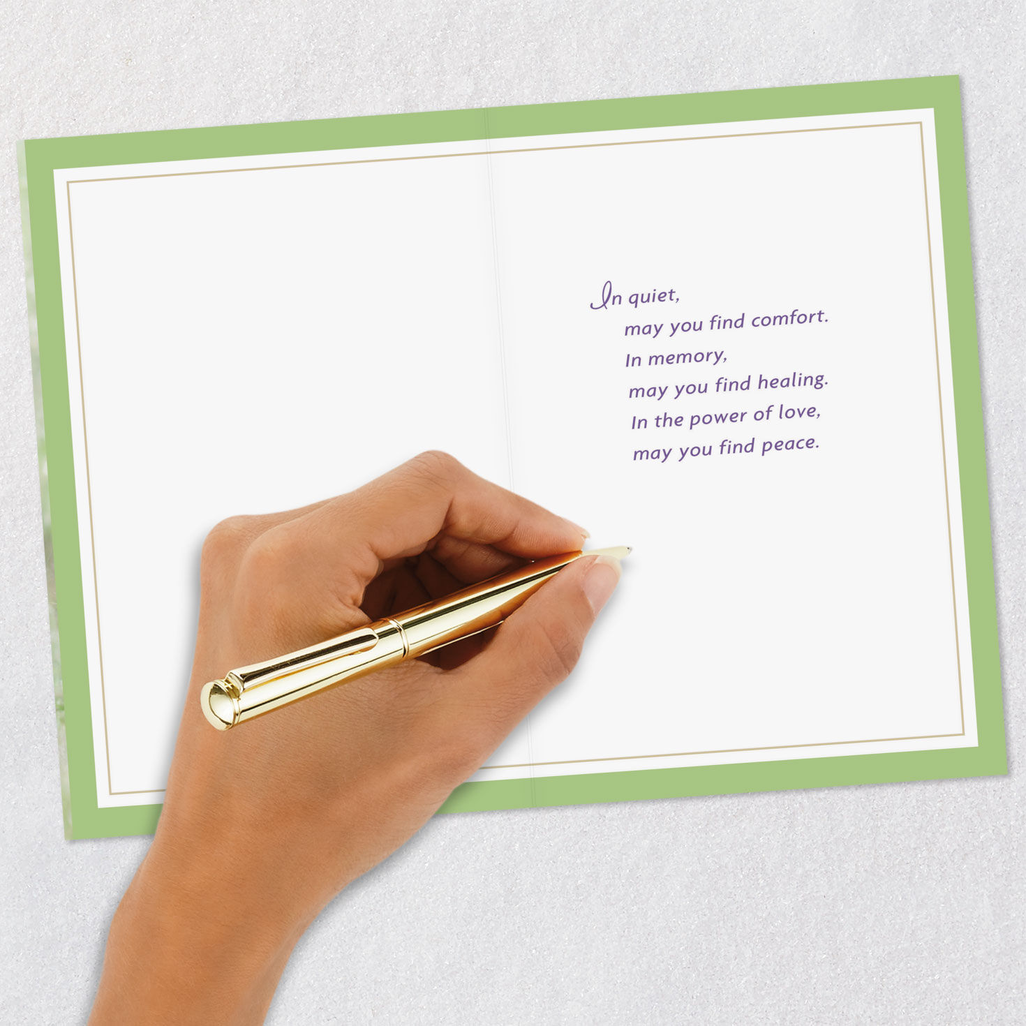 間の楔 SYMPATHY Comfort, Healing and Peace Sympathy Card - Greeting Cards