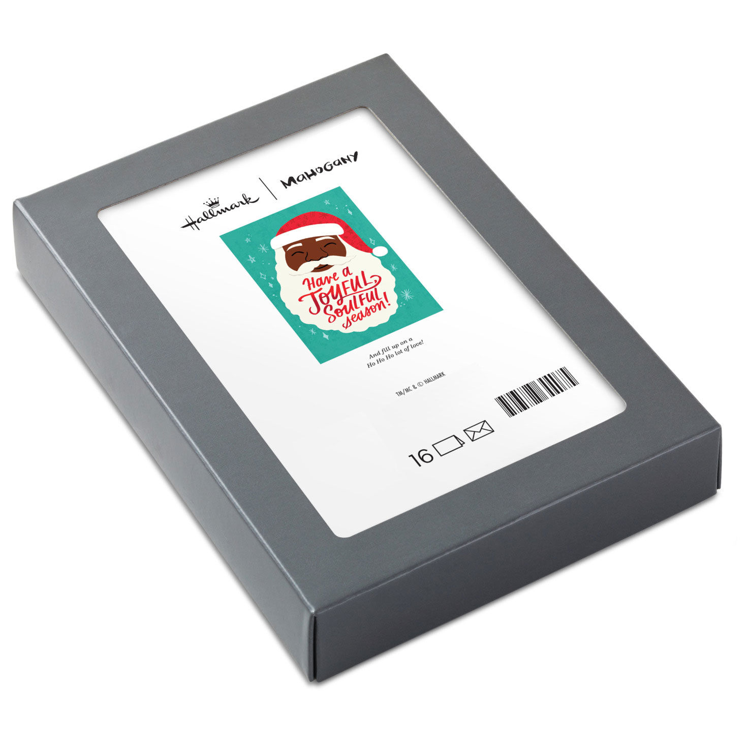 Black Santa Joyful, Soulful Season Christmas Cards, Box of 16