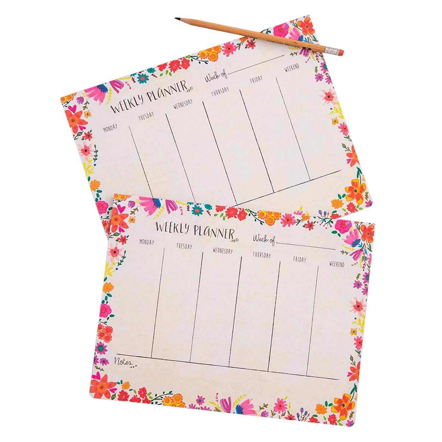 Natural Life Floral Weekly Planner Desk Pad Calendars Hallmark