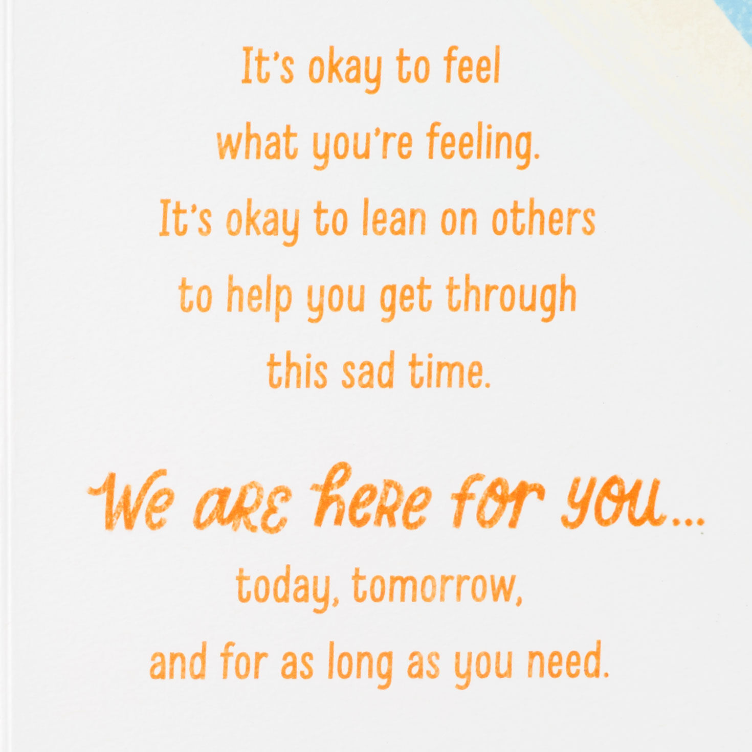 We Are Here for You Sympathy Card, , large image number 2