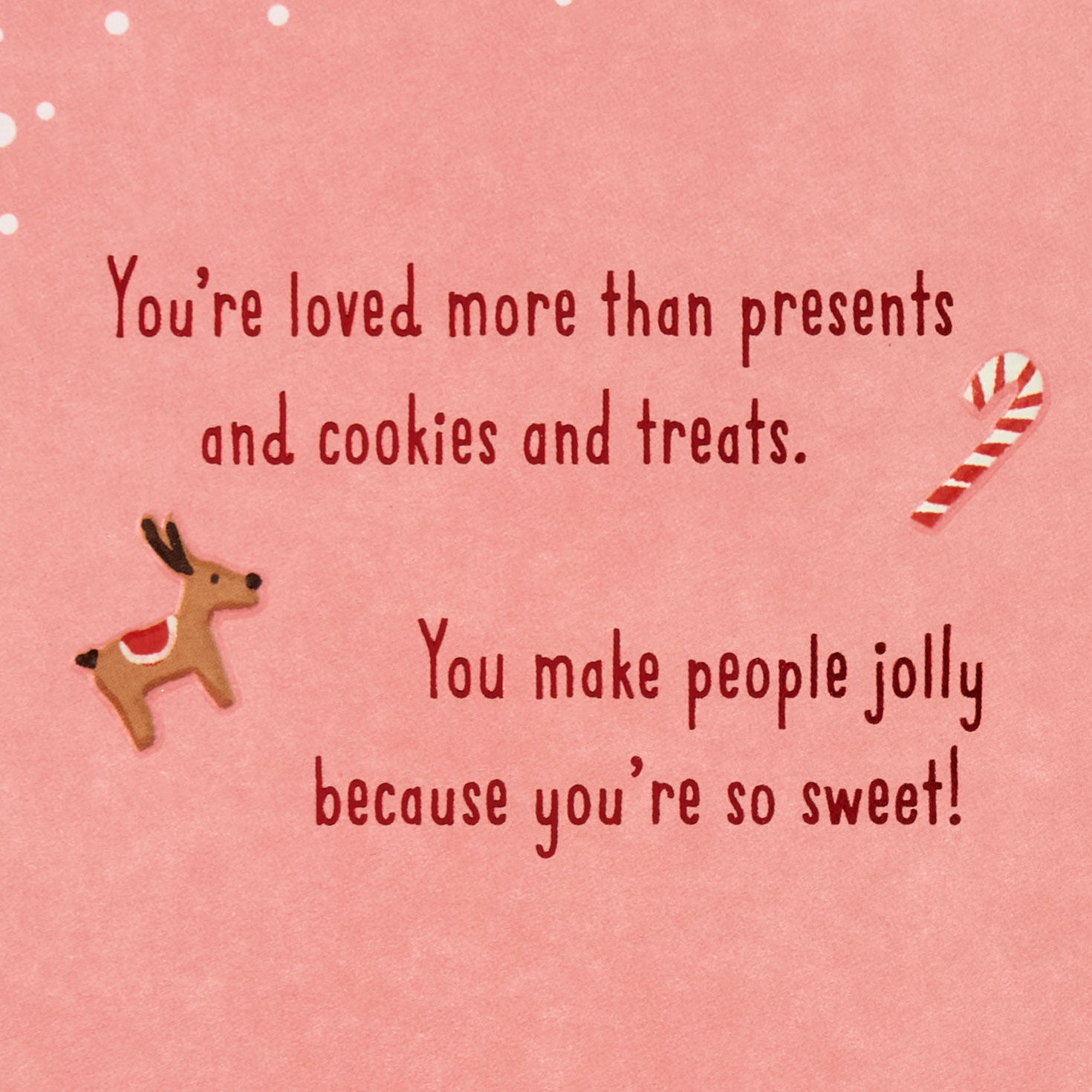 Mouse on Pink Great-Granddaughter Christmas Card sentiment image number 2