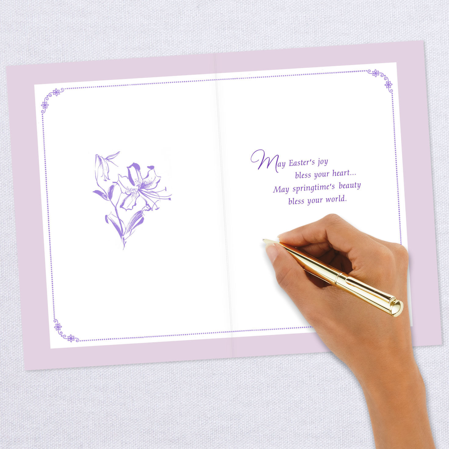 An Easter Blessing White Lilies Easter Card, , large image number 6