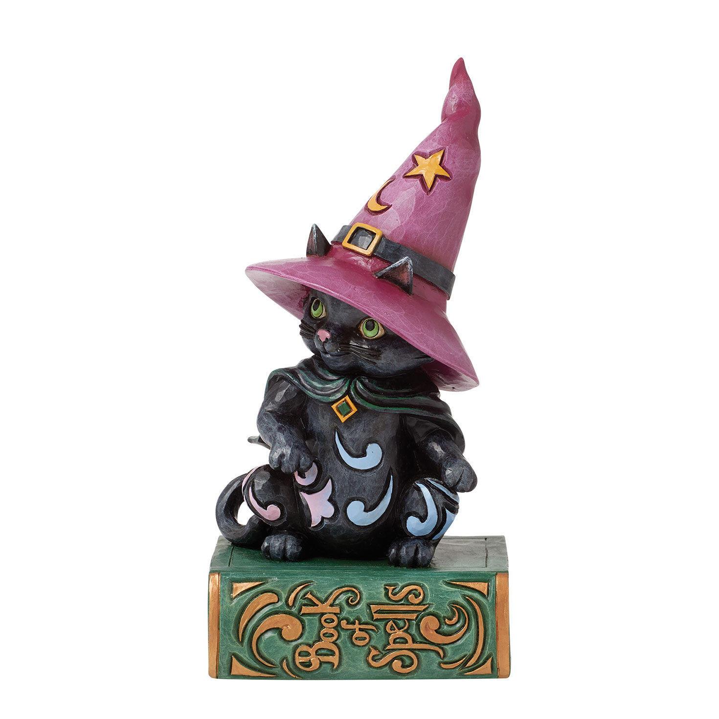 Jim Shore Black Cat on Book Halloween Figurine  image number 2