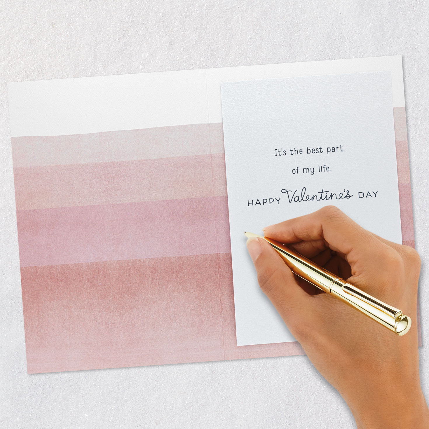 Felt Hearts Husband Valentine's Day Card signing card image number 6