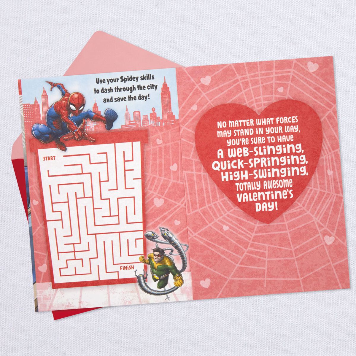 Marvel SpiderMan Valentine's Day Card for Grandson With