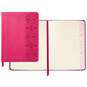 Embossed Border Fuchsia Faux Leather Notebook, , large image number 2