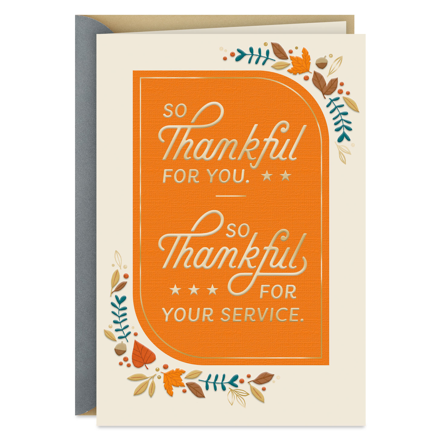 So Thankful for Your Service Thanksgiving Card for Military Service Member