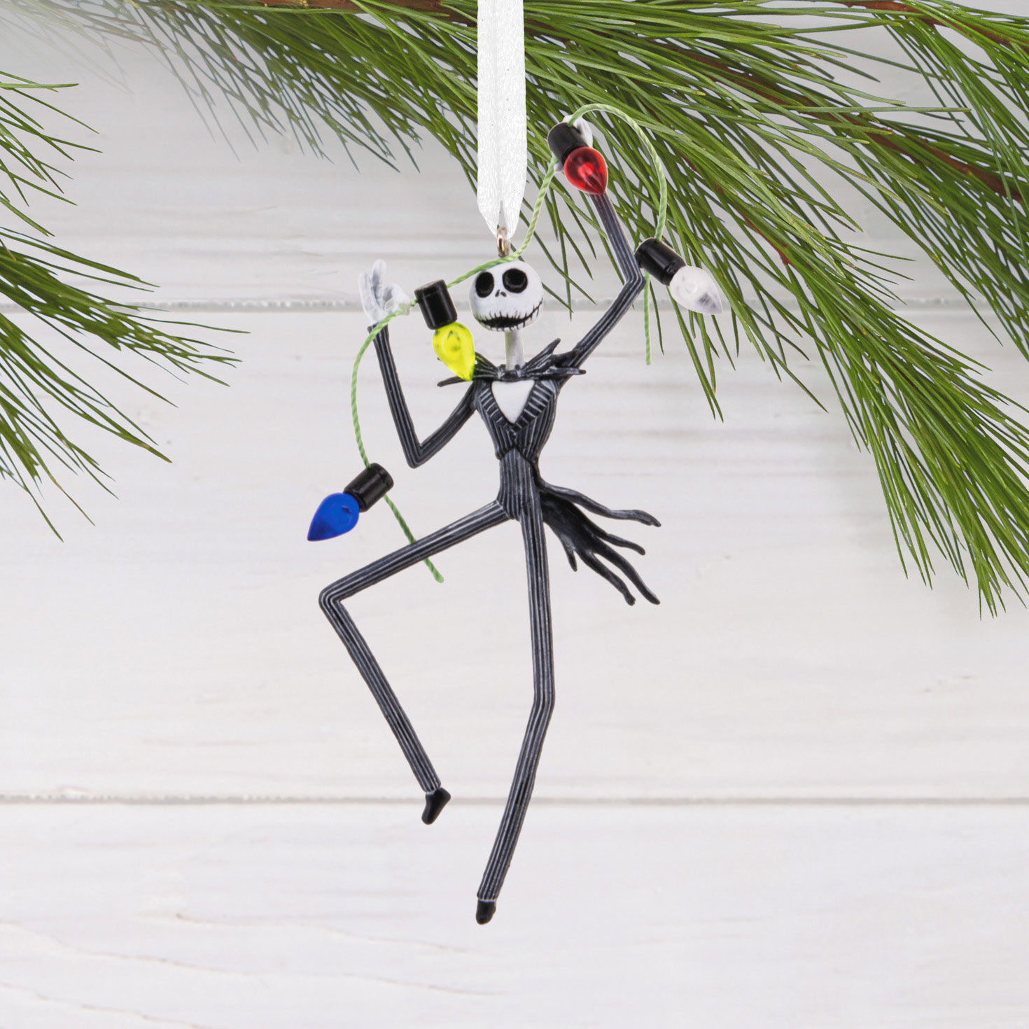 Disney Tim Burton's The Nightmare Before Christmas Jack Skellington With Lights Hallmark Ornament for only USD 11.49 | Hallmark