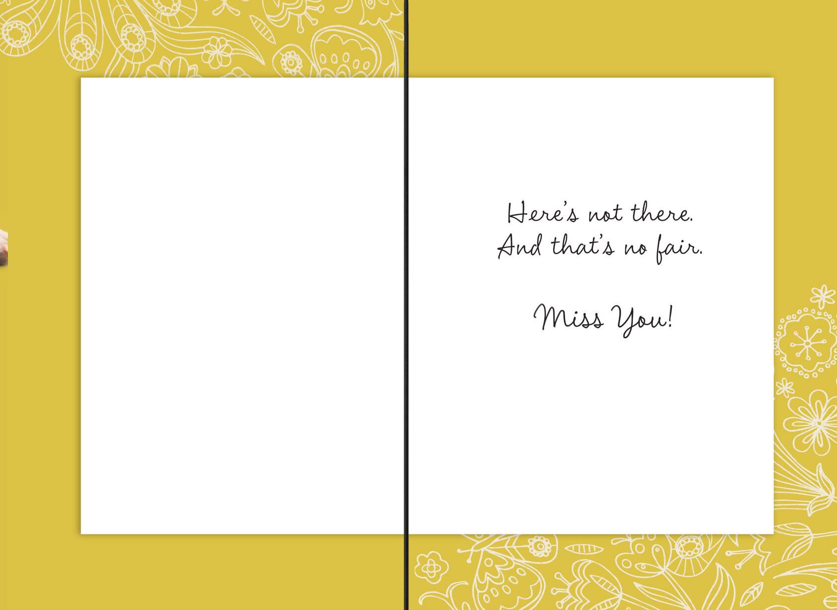 You Are There Sad Puppy Miss You Card