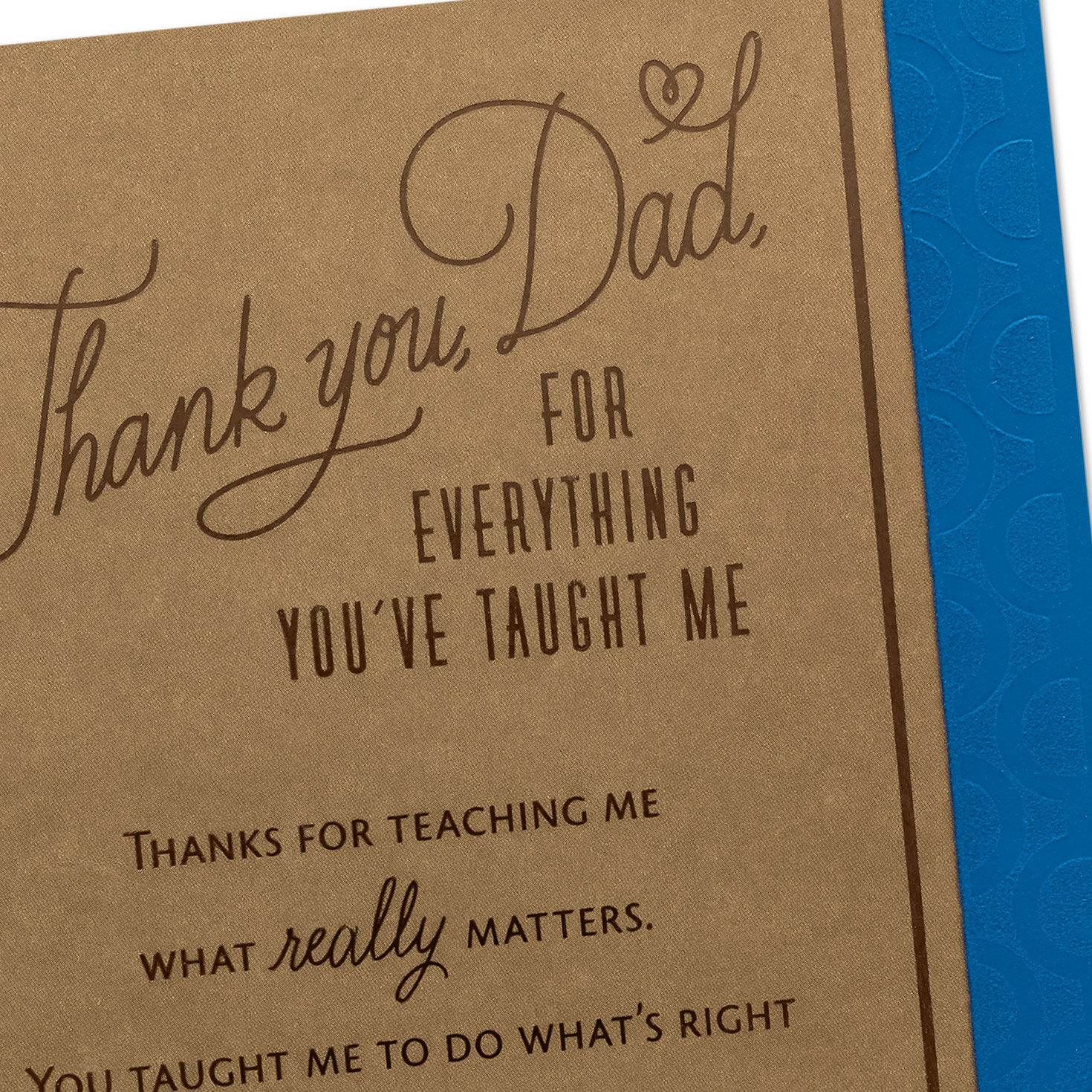 Banner on Blue and Silver Dad Father's Day Card From Daughter Card Front Detail image number 5