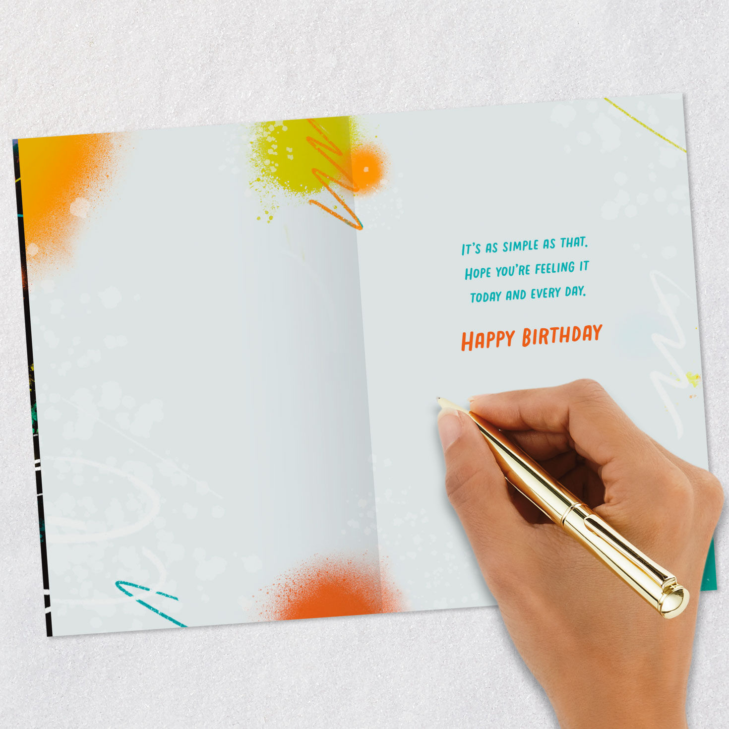 Blue and Orange Graffiti Card for Dad Signing card image number 6