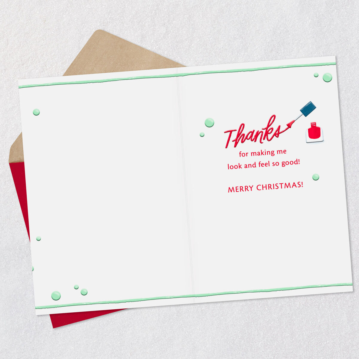 Bottles of Nail Polish Christmas Card for Nail Technician Greeting