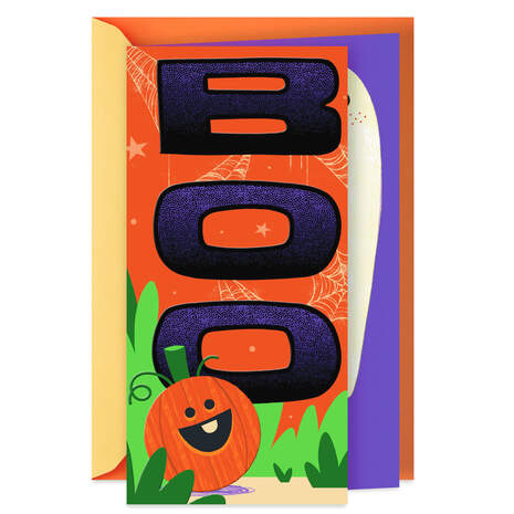 Peeking Ghost Halloween Card, , large
