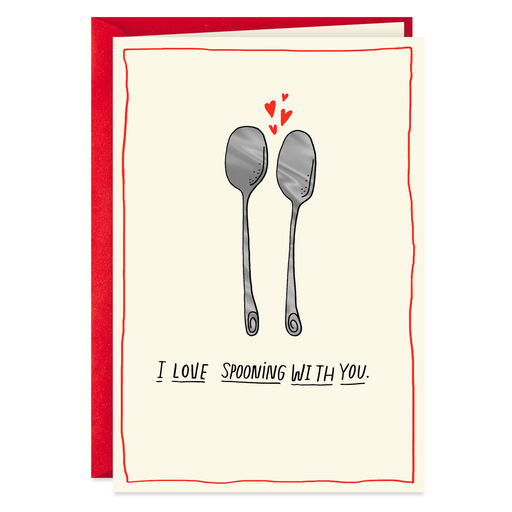 Spooning and Forking Romantic Funny Sweetest Day Card, 