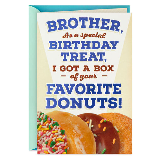 Box of Donuts Funny Pop-Up Birthday Card for Brother, 