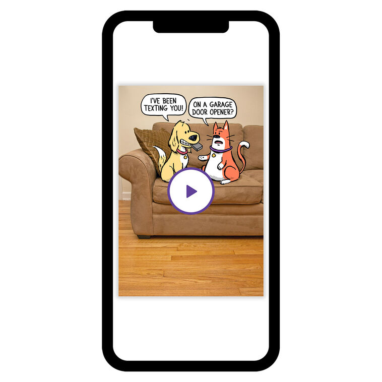 Dog Texting Cat Funny Birthday eCard
