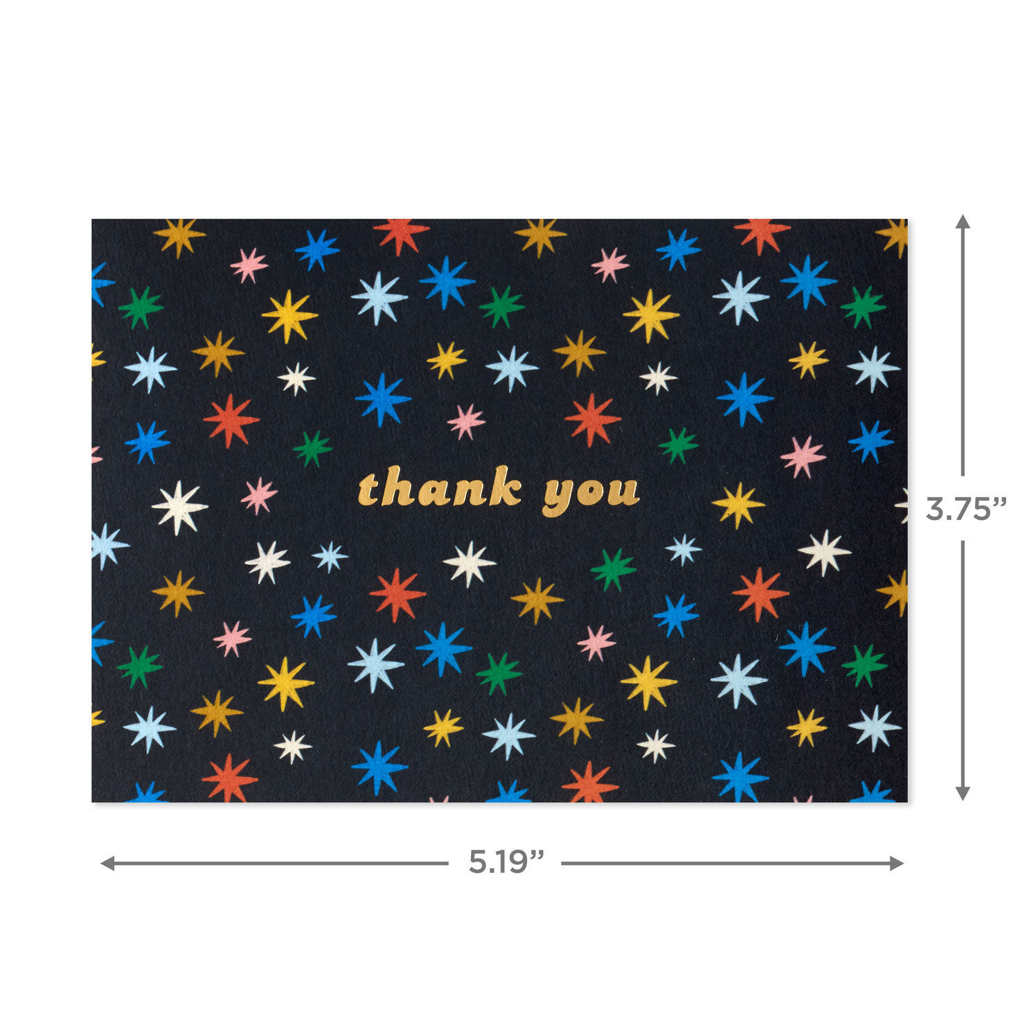 Colorful Stars on Black Boxed Blank Thank-You Notes, Pack of 10, , large image number 3