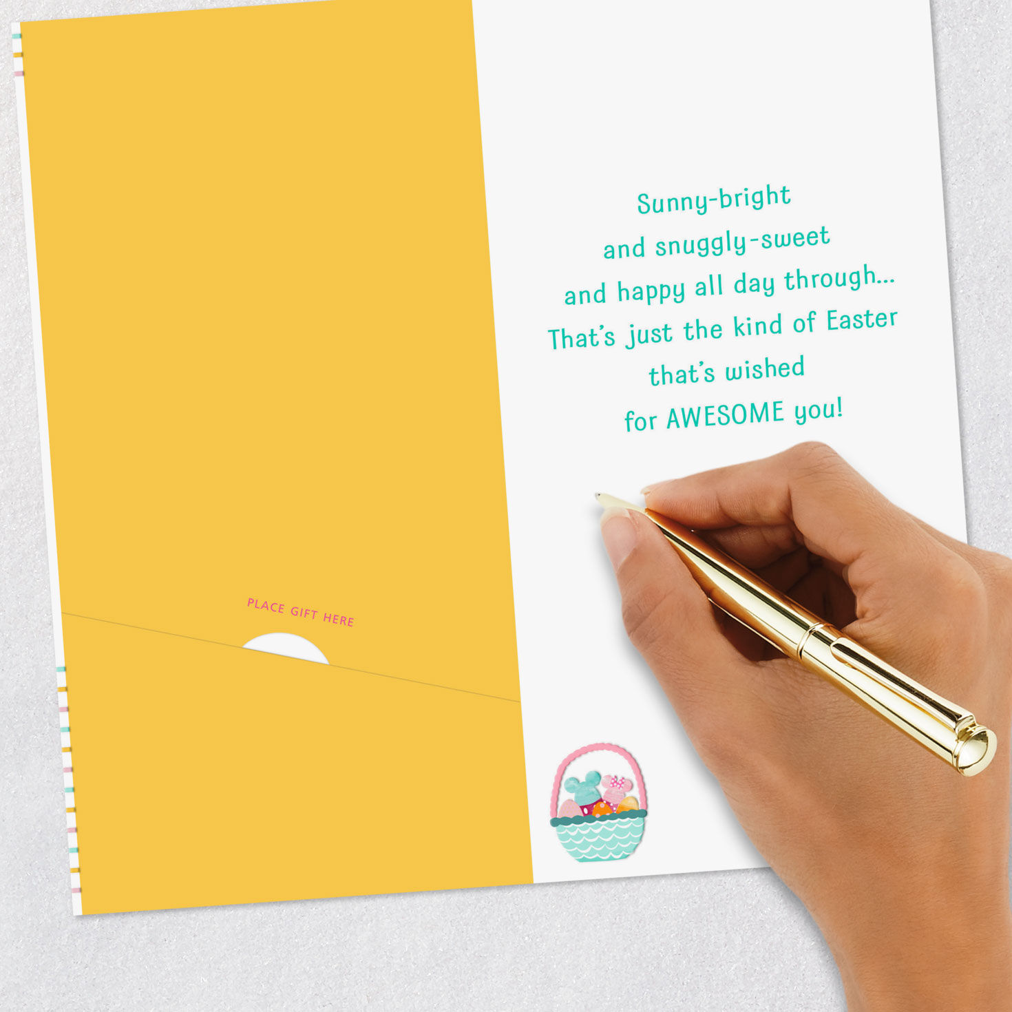 Mickey and Minnie Bunnies Money Holder Easter Card Signing Card image number 8