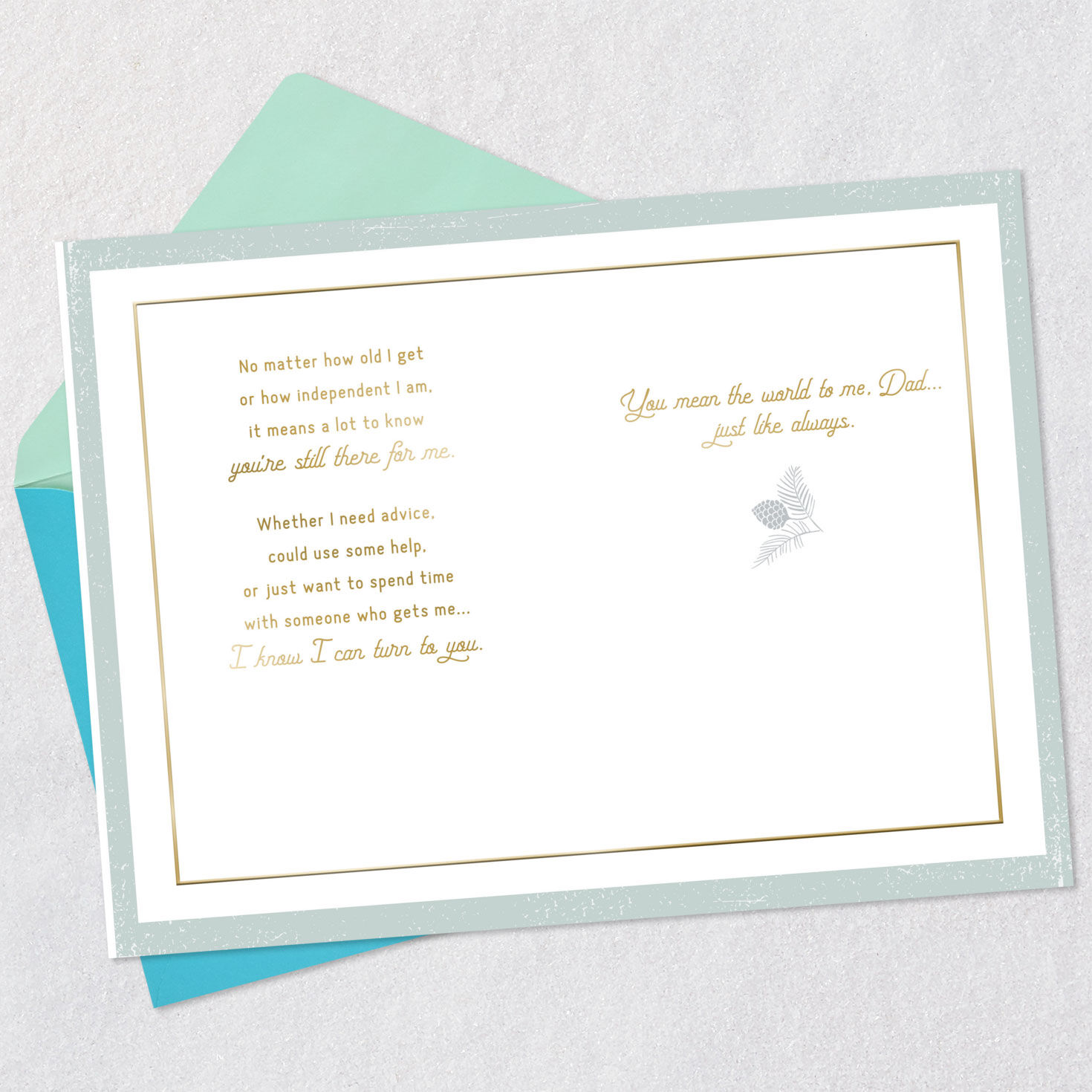 You Mean the World to Me Christmas Card for Dad From Daughter, , large image number 4