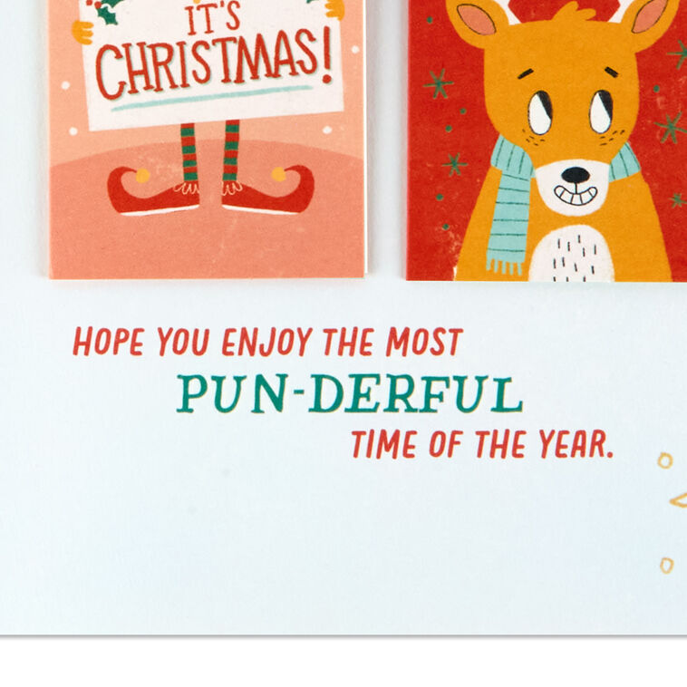 Punny Mini Cards Inside Christmas Card Sentiment image number 3
