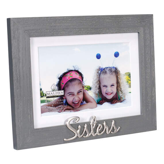 Malden Sisters Gray Distressed Wood Picture Frame, 4x6/5x7, , large image number 2