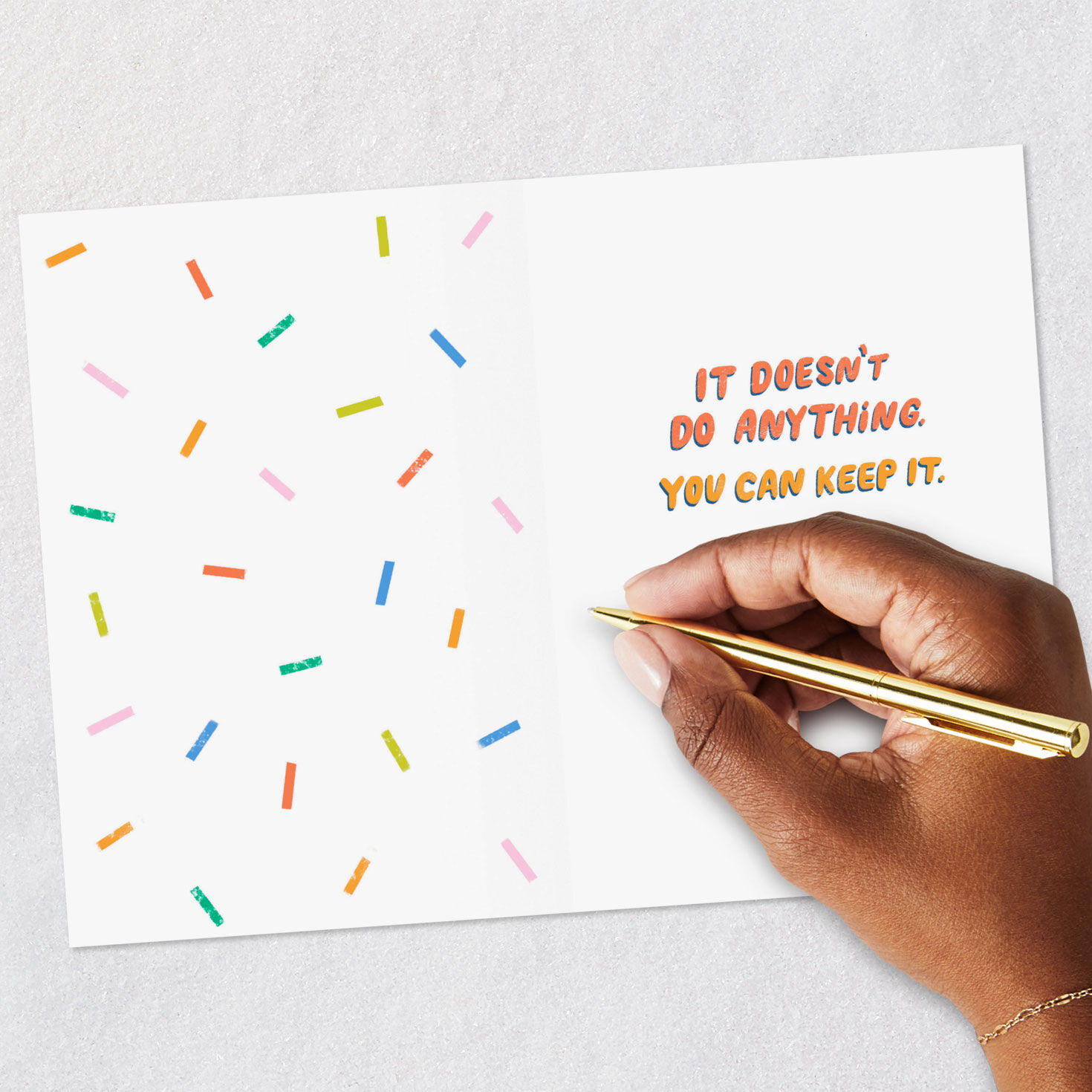 Rainbow Cake Plain Old Card Funny Birthday Card Signing card image number 6