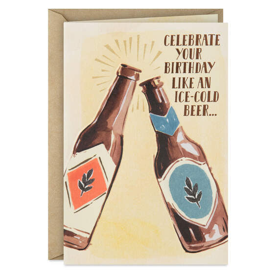 Ice-Cold Beer Birthday Card, , large image number 1