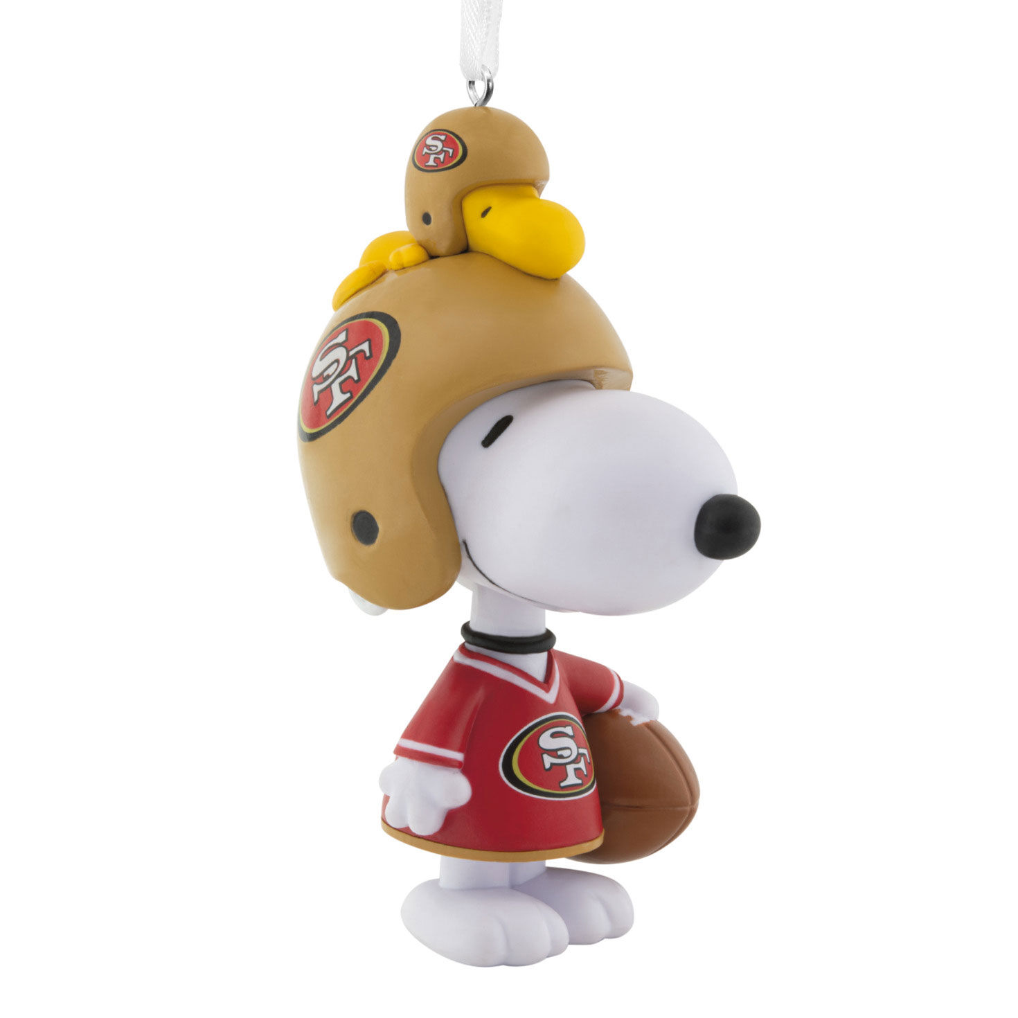 Peanuts® Snoopy & Woodstock NFL San Francisco 49ers Bobblehead Hallmark Ornament