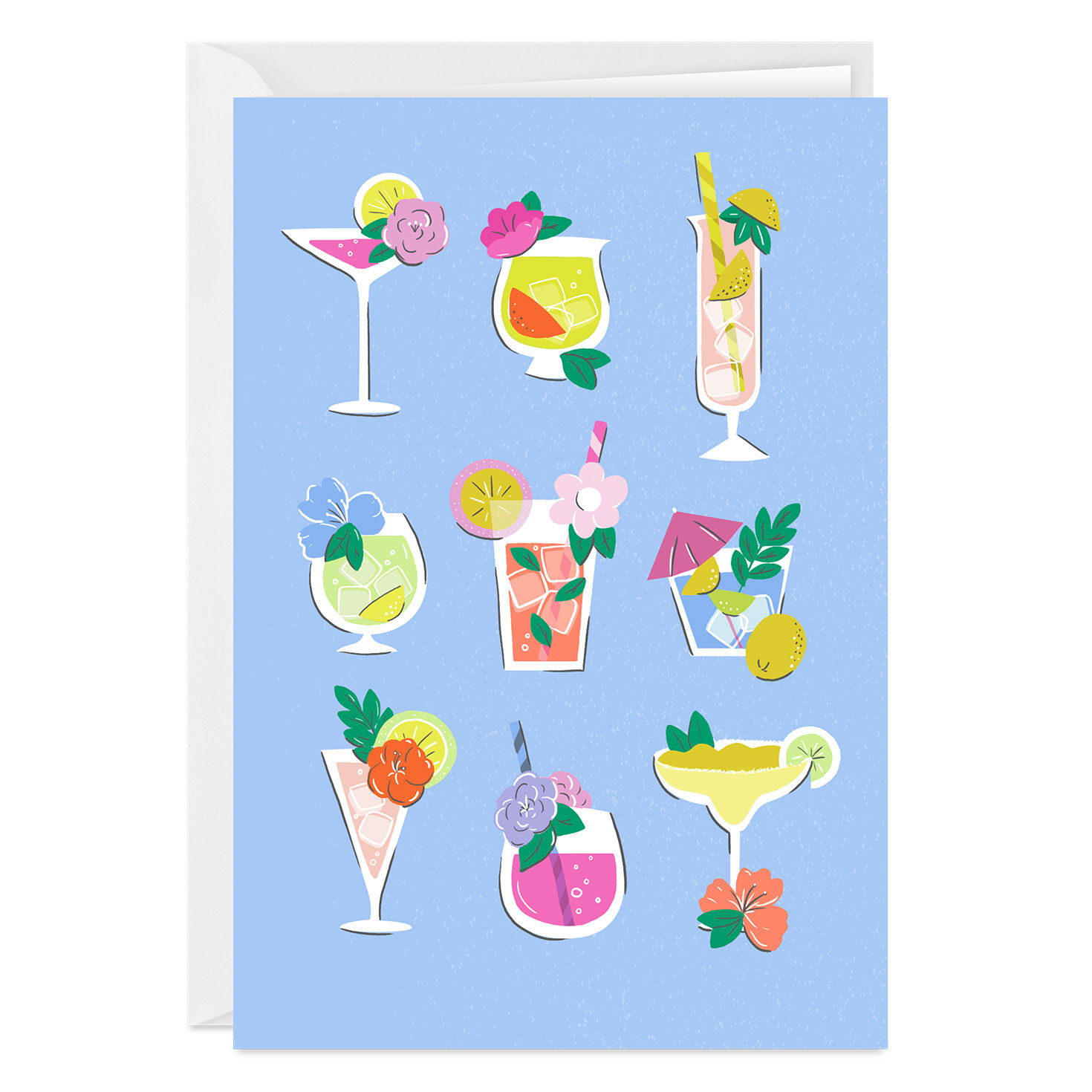 Tropical Cocktails Blank Custom Card