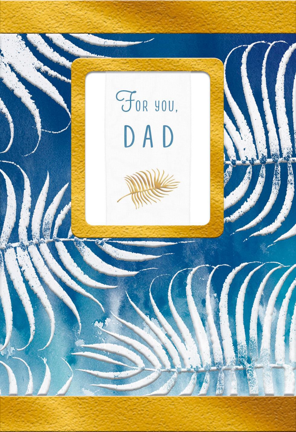 Fern Leaf Batik Print Father's Day Card