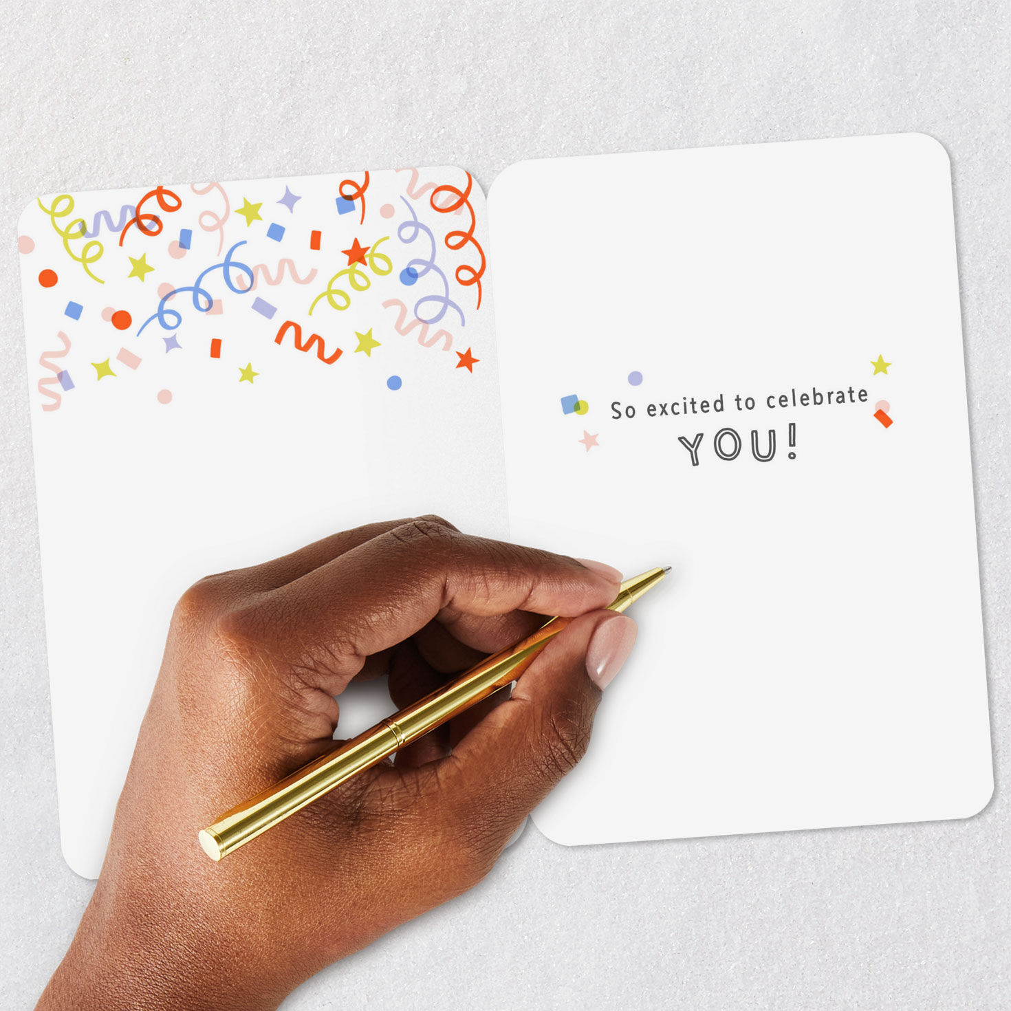 Colorful Confetti Popper Celebration Card Signing card image number 6