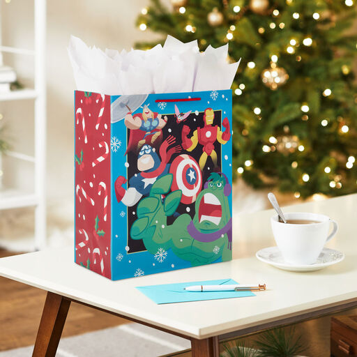 13" Marvel Avengers Large Christmas Gift Bag, 